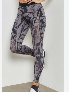Nike Pro Hypercool Women's Training Tights grey black marble medium legging
